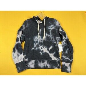 Abound Tie Dye Hoodie Sweatshirt Jacket Womens XXS Navy Blue Pullover Casual NWT
